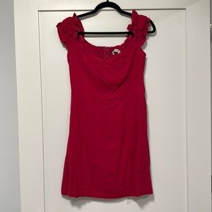 NWT magenta linen dress from abercrombie- size M Tall